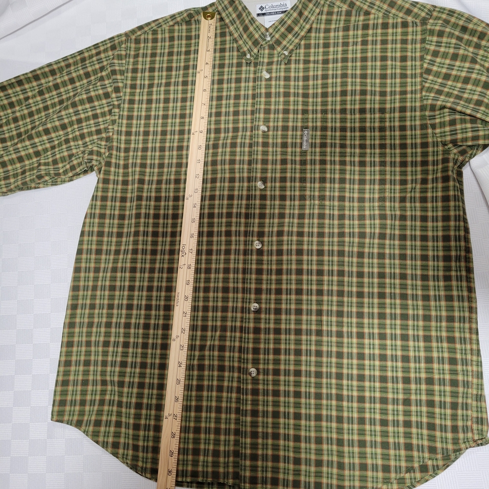 Columbia Men's Size XL Green Plaid Button Down Shirt Casual Work Office - Picture 10 of 10